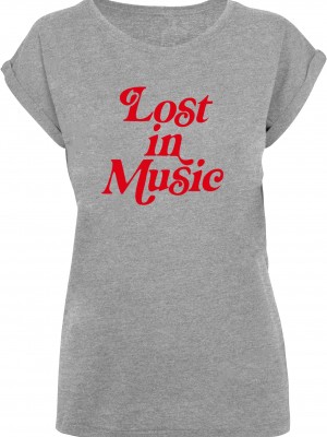Дамска тениска Ladies Lost In Music Tee T-Shirt Round Neck heather grey XS