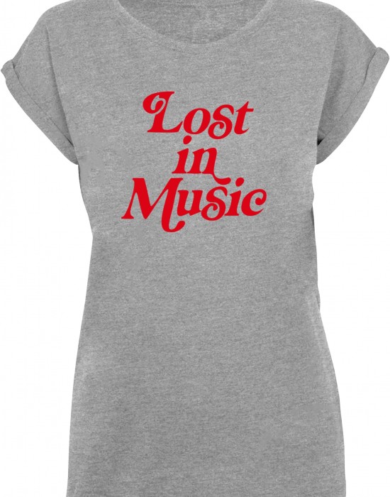 Дамска тениска Ladies Lost In Music Tee T-Shirt Round Neck heather grey XS