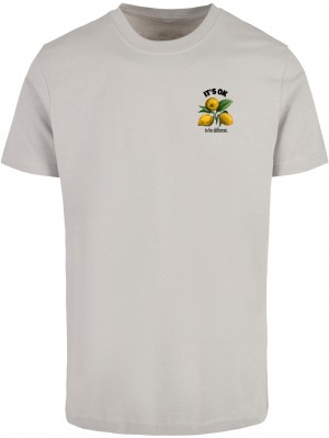 Тениска It's Ok Tee lightasphalt XXL