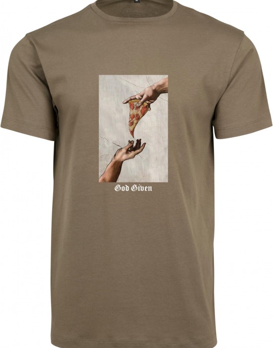 Тениска God Given Pizza Tee olive XXL