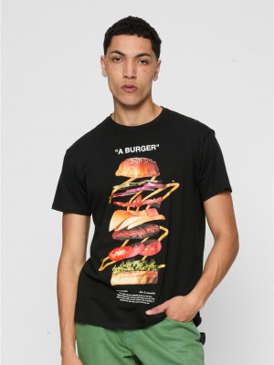 Тениска A Burger Tee black XXL