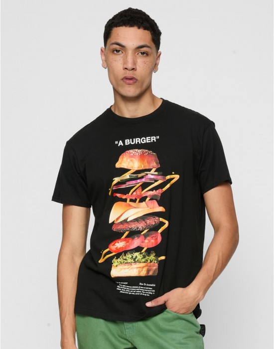 Тениска A Burger Tee black XXL
