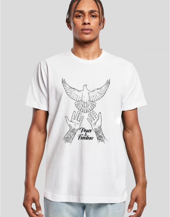 Тениска Peace & Freedom Tee white XXL