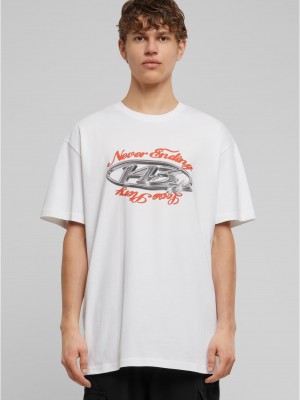 Тениска Never ending... Heavy Oversize Tee white XXL