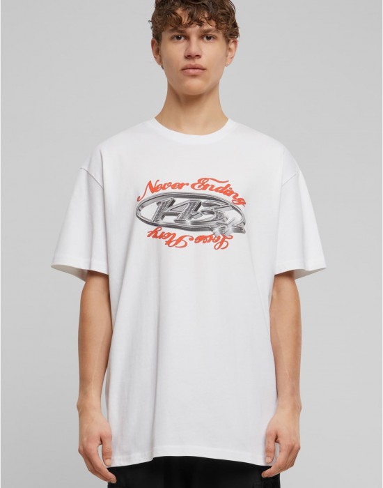 Тениска Never ending... Heavy Oversize Tee white XXL
