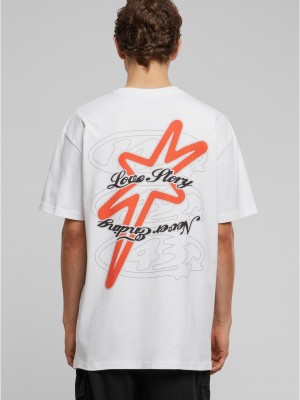 Тениска Never ending... Heavy Oversize Tee white XXL