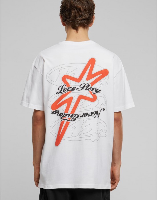 Тениска Never ending... Heavy Oversize Tee white XXL