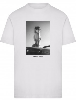 Тениска Fast & Free Tee white XXL