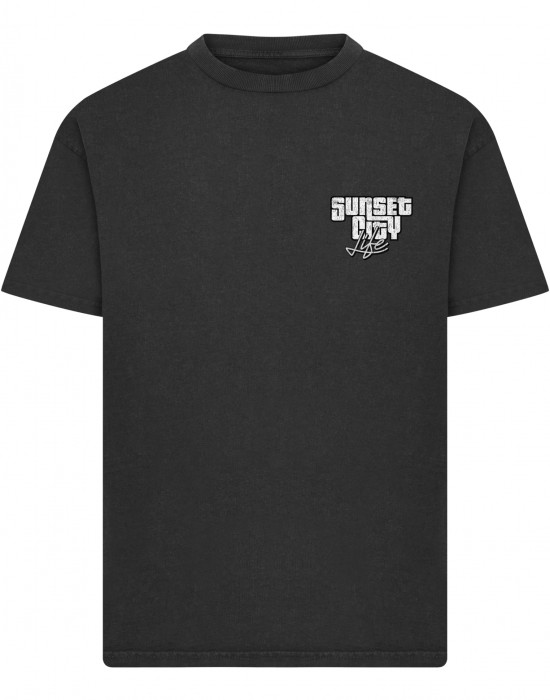 Тениска Sunset City Vintage Heavy Loose Tee black XXS