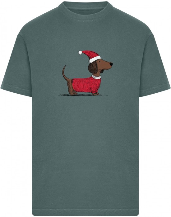 Тениска Christmas Dackel Tee bottlegreen XXL