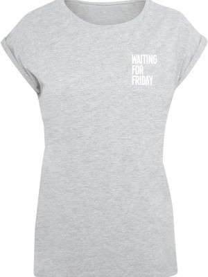 Дамска тениска Waiting for Friday Tee heather grey XXL