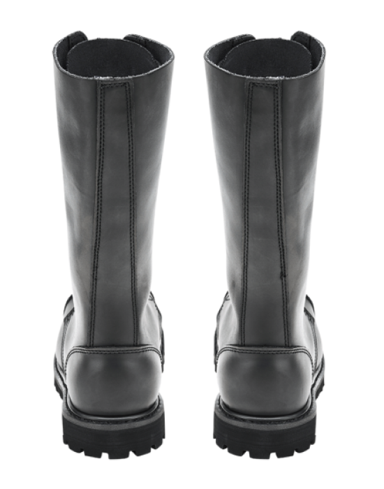 Високи черни кубинки естествена кожа Brandit Phantom 20 Eyelet