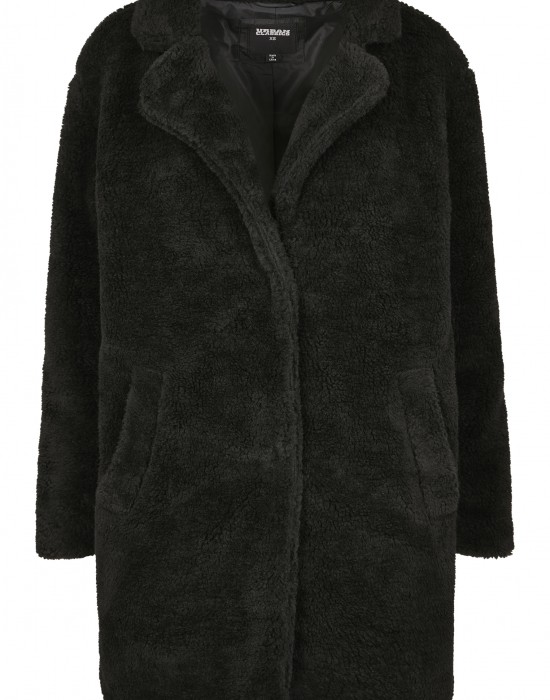 Дамско палто в черно от Urban Classics Ladies Oversized Sherpa Coat