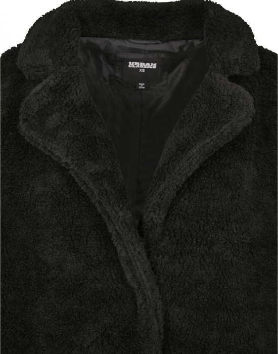 Дамско палто в черно от Urban Classics Ladies Oversized Sherpa Coat