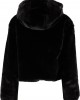 Суичър Ladies Full Zip Faux Fur Hoodie black XS