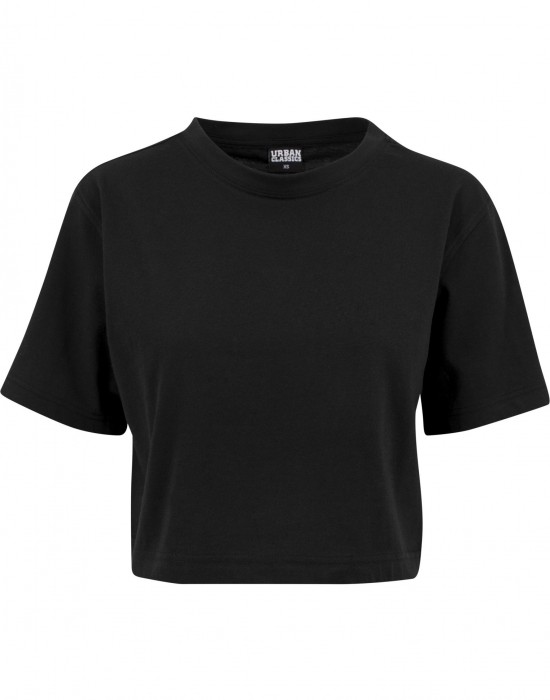 Дамска къса и широка тениска в черно Oversized Urban Classics