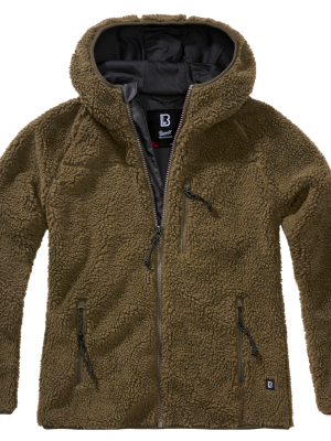 Дамско масленозелено пухкаво яке Brandit Teddyfleecejacket