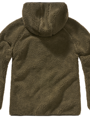 Дамско масленозелено пухкаво яке Brandit Teddyfleecejacket