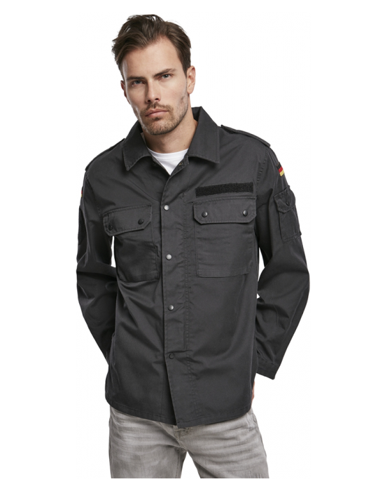 Мъжка риза с пагони в черен цвят Brandit