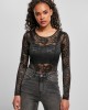 Дамско дантелено боди в черен цвят Urban Classics