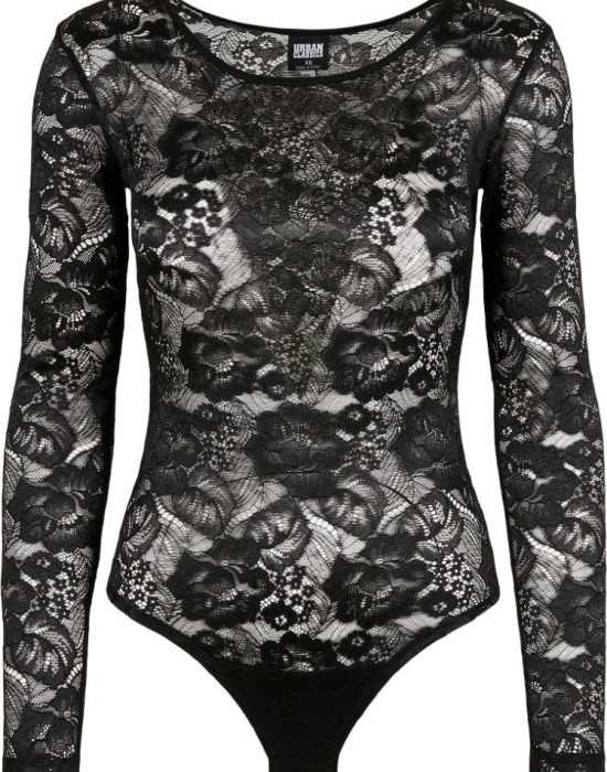 Дамско дантелено боди в черен цвят Urban Classics