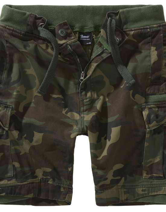 Мъжки къси карго панталони в камуфлажен цвят Packham Vintage woodland