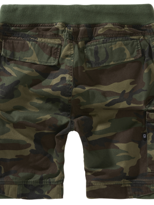 Мъжки къси карго панталони в камуфлажен цвят Packham Vintage woodland