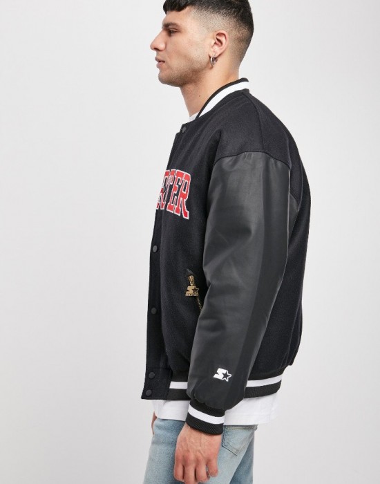 Мъжко колежанско яке STARTER Team черен цвят