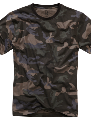 Мъжка изчистена тениска в тъмен камуфлаж Brandit