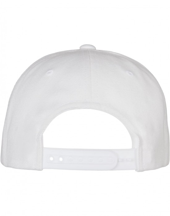 Шапка с козирка YP CLASSICS 5-PANEL PREMIUM CURVED VISOR SNAPBACK CAP white one size