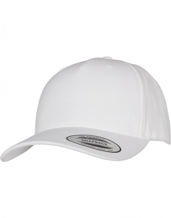 Шапка с козирка YP CLASSICS 5-PANEL PREMIUM CURVED VISOR SNAPBACK CAP white one size