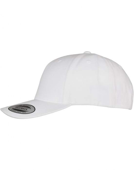 Шапка с козирка YP CLASSICS 5-PANEL PREMIUM CURVED VISOR SNAPBACK CAP white one size