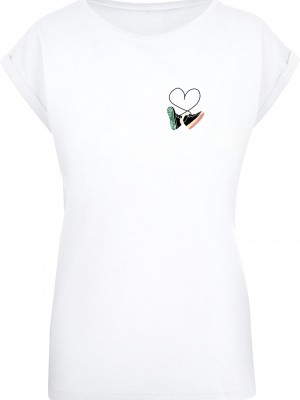Дамска тениска Ladies Kicks Love Extended Shoulder Tee white XXL