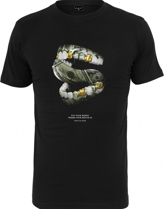 Мъжка тениска в черен цвят Mister Tee Money Mouth Tee black 