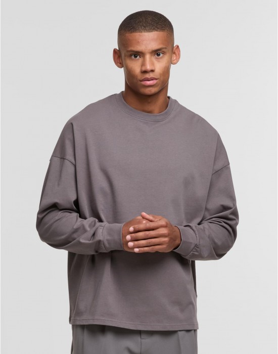 Тениска с дълъг ръкав DEF BERRY Longsleeves steelgray XXL