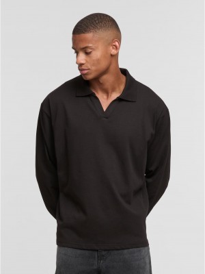 Тениска с дълъг ръкав DEF COLLAR Longsleeves jetblack XXL