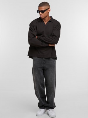 Тениска с дълъг ръкав DEF COLLAR Longsleeves jetblack XXL
