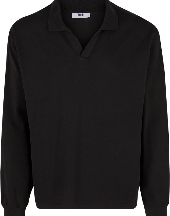 Тениска с дълъг ръкав DEF COLLAR Longsleeves jetblack XXL