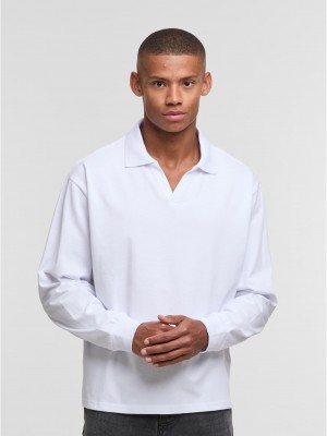 Тениска с дълъг ръкав DEF COLLAR Longsleeves brightwhite XXL