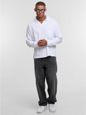 Тениска с дълъг ръкав DEF COLLAR Longsleeves brightwhite XXL
