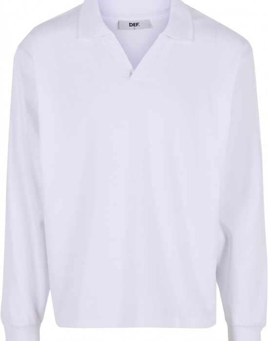 Тениска с дълъг ръкав DEF COLLAR Longsleeves brightwhite XXL