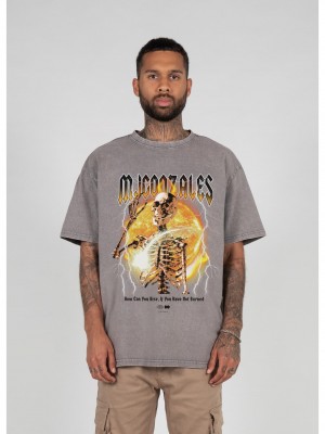 Овърсайз тениска HELLRDIE x Acid Washed Heavy Oversize Tee asphalt M