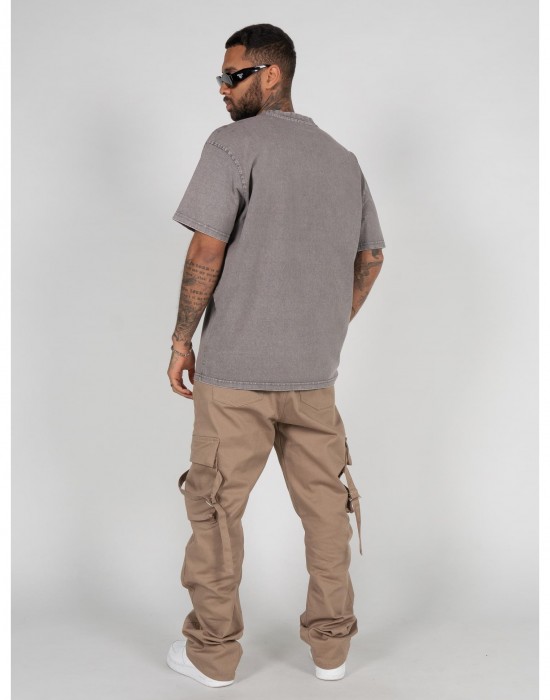 Овърсайз тениска HELLRDIE x Acid Washed Heavy Oversize Tee asphalt M