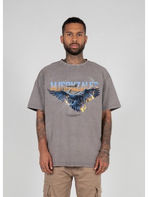 Овърсайз тениска EAGLE V.2 Acid Washed Heavy Oversize Tee asphalt XXL
