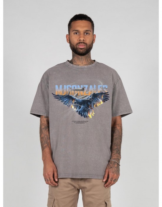 Овърсайз тениска EAGLE V.2 Acid Washed Heavy Oversize Tee asphalt XXL