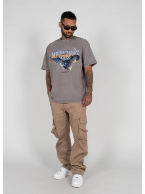 Овърсайз тениска EAGLE V.2 Acid Washed Heavy Oversize Tee asphalt XXL