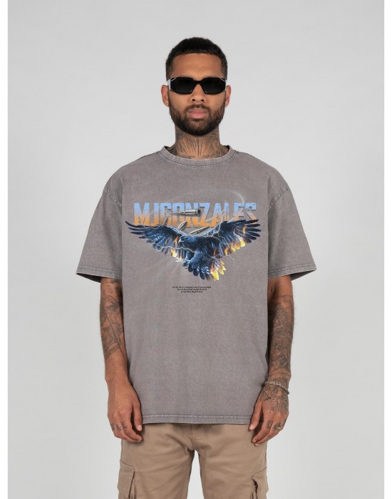 Овърсайз тениска EAGLE V.2 Acid Washed Heavy Oversize Tee asphalt XXL