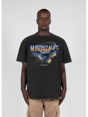 Овърсайз тениска EAGLE V.2 Acid Washed Heavy Oversize Tee black XXL