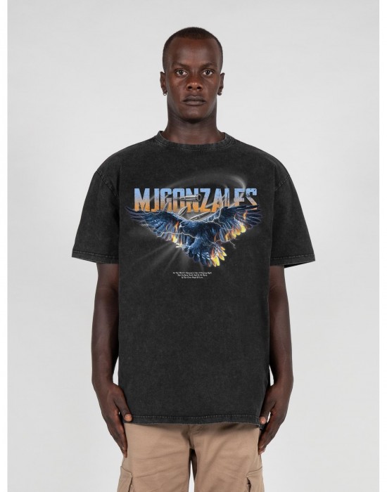Овърсайз тениска EAGLE V.2 Acid Washed Heavy Oversize Tee black XXL