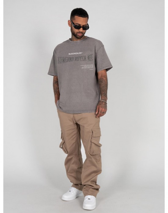 Овърсайз тениска LEGENDS NEVER DIE - Acid Washed Heavy Oversize Tee asphalt XXL
